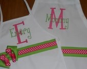 Monogrammed Mommy & Me Apron Set