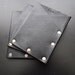 Simple Leather Wallet. Black with Nickel. Handmade by Parkers and Quinn. Vegetable tanned leather.
