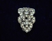 1930s Art Deco rhinestone dress clip