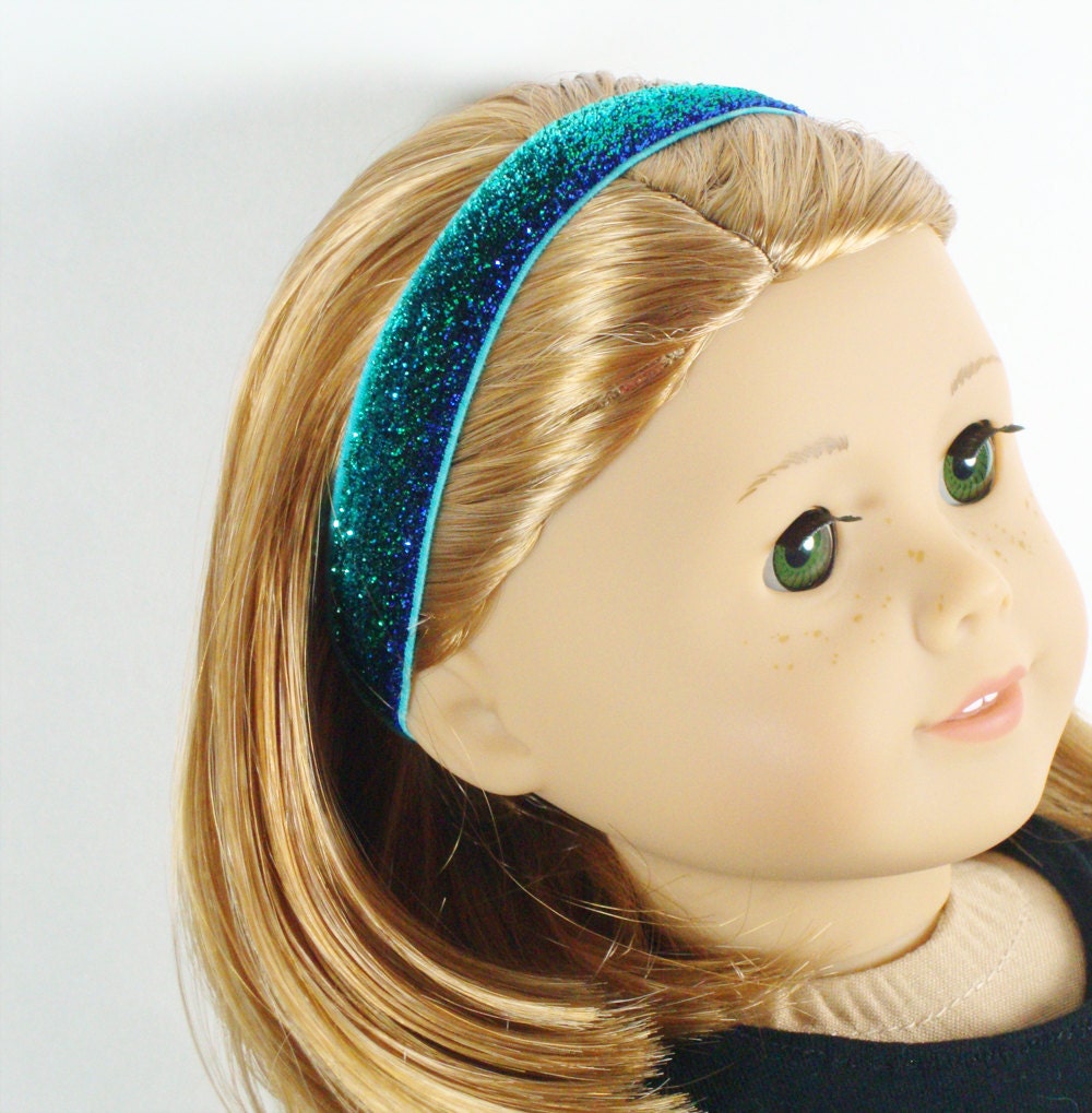 Ocean Glitter Headband for 18" dolls such as American Girl
