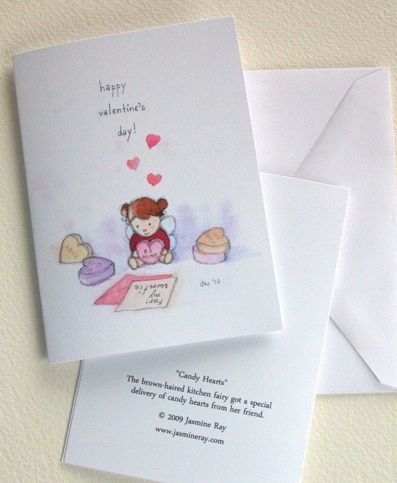 Candy Hearts Valentine's Day Cards - Set of 3