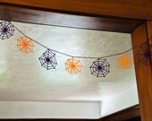 Halloween Decor Crochet Spider Web