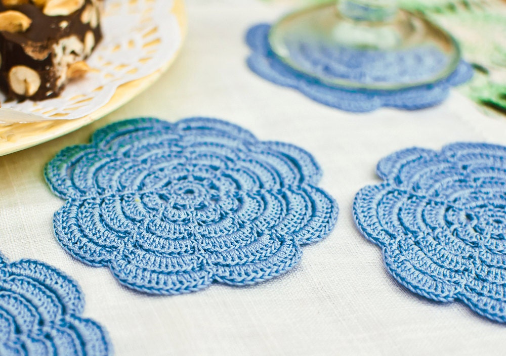 Coaster Set - Hostess Gift - Dusk Blue