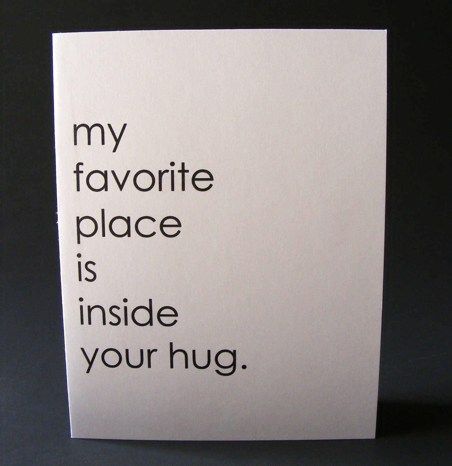 Inside your hug - note card