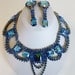 REDUCED Vintage Large Dramatic 1950's Czech Glass Rhinestone Full Parure