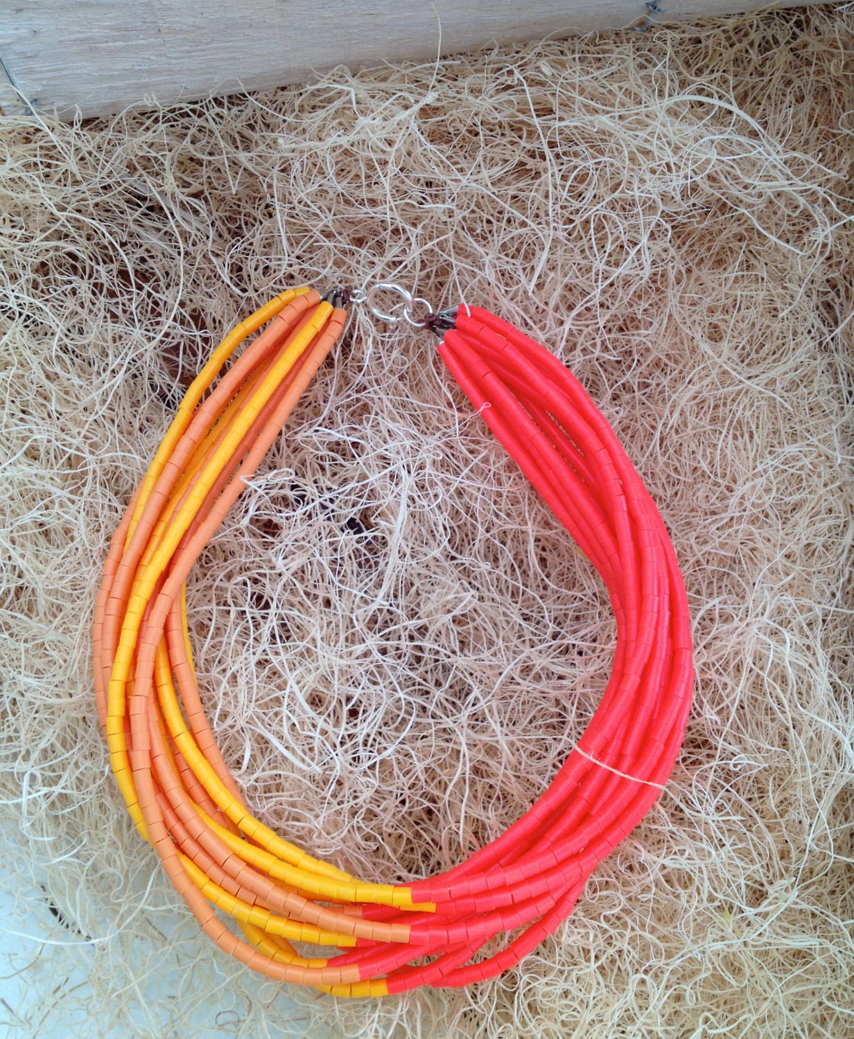 Bold Tribe - African Pop Minimalist Bib Necklace - No. 14