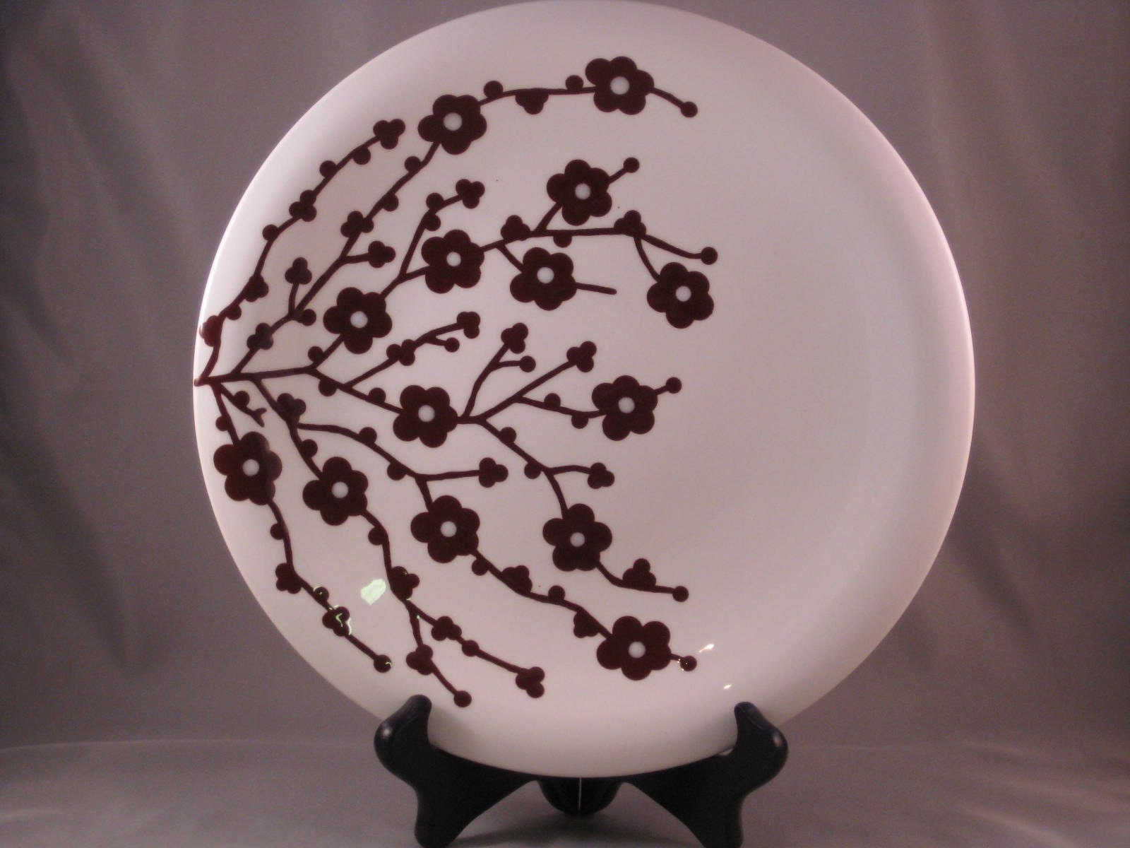 Brown Blooms Coupe Plate