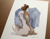 Contemplative Geisha - 8.5x11 PRINT