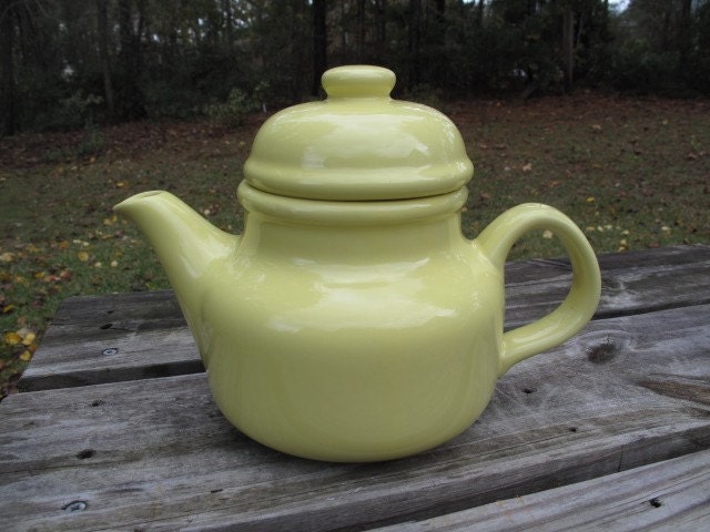Vintage Lemon Yellow Teapot