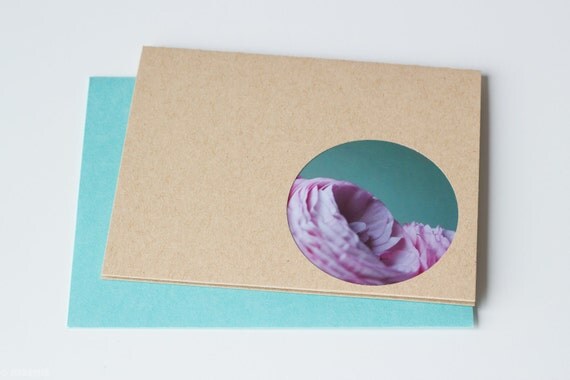 Ranunculus photo card - blank