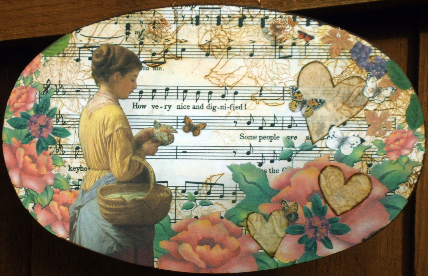 Vintage Style Collage Original Mixed Media Collage
