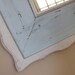 Distressed Mirror 20x24 Frame Wood, Hand painted Pink w/ White wavy trim, Girls Room or Nursery