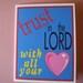 Scripture Christian Card, Religious -Trust in the LORD with all your Heart - 1 Inspirational Card