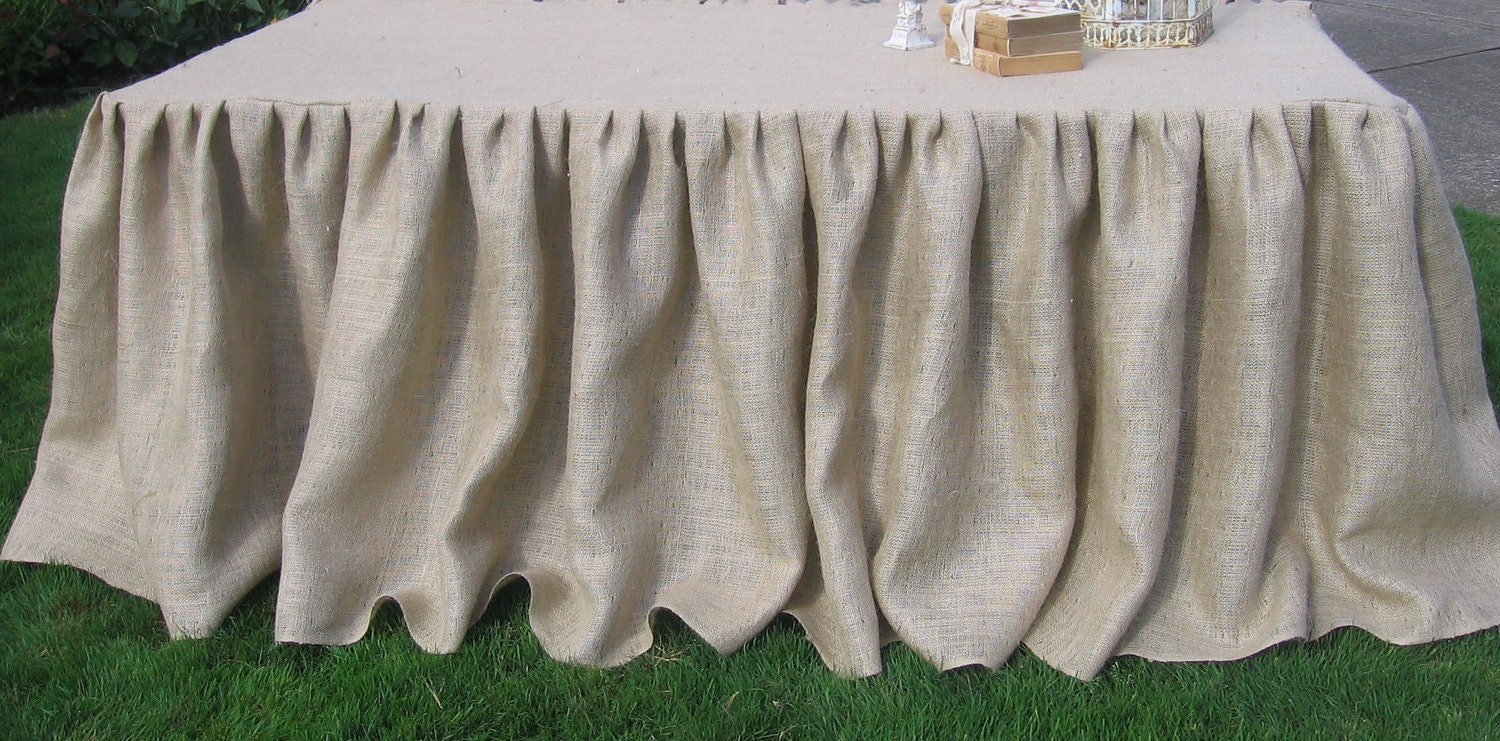 Custom Listing for Scottie: Burlap Ruffled Tablecloth