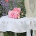 Shabby Chic Slipcover The Isabella Ruffled Linen chair slipcover with ballerina ties White Linen