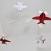 Baby Mobile, Recycled Paper Airplanes in Red
