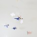 Baby Mobile, Airplanes in Orange Chevron and Blue