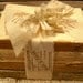 2 Yards Vintage French Advertisement Hand Stamped Ribbon/Trim