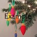 Merry Christmas Lights - Ornament Set - 10