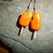 Orange Cream Pop Polymer Clay Earrings