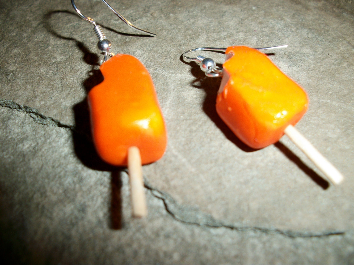 Orange Cream Pop Polymer Clay Earrings