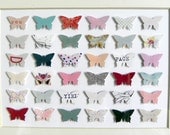 Polar Eskimo 3D Butterfly Collage Upcycled Wall Art