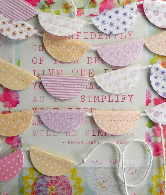 Sewn Paper Scallops Bunting Garland Decoration Il_170x135