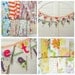 As Seen On HGTV Magazine Jan Feb 2013 Issue / Your Custom 7 Letter Vintage Fabric Name Bunting, Garland, Banner, Pennant Decoration