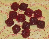 Vintage Glass Beads Destash Ruby Rose Raspberries