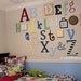 Alphabet Set -Wooden Letters- Alphabet Wall -ABC Wall-Unfinished 16" to 8" letters various thicknesses