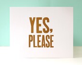 Mind Your Manners Letterpress Print (Yes, Please in Cappuccino)