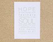 Letterpress Poetry Print - Emily Dickinson - Clover