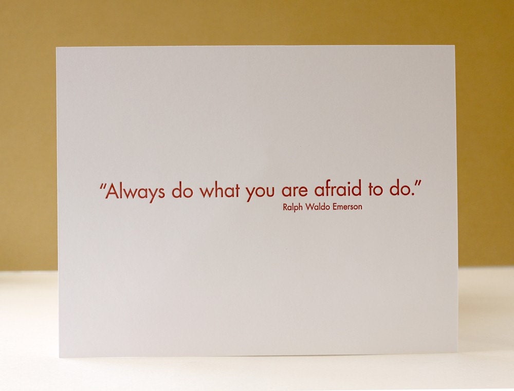 Emerson's Counsel (Letterpress Print in Red)