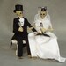 LOVE for Eternity Skeleton Bride and Groom Wedding Cake Topper by PURPLEMADISON on Etsy