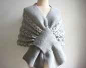 MADE TO ORDER,Knitting Silver Wrap Classic Style