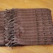 Handwoven Shawl with fringe in Brown