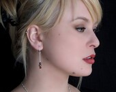 Leopard skin jasper and carnelian earrings - Sterling silver (.925) and genuine stones