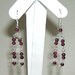 Garnet and pink quartz earrings