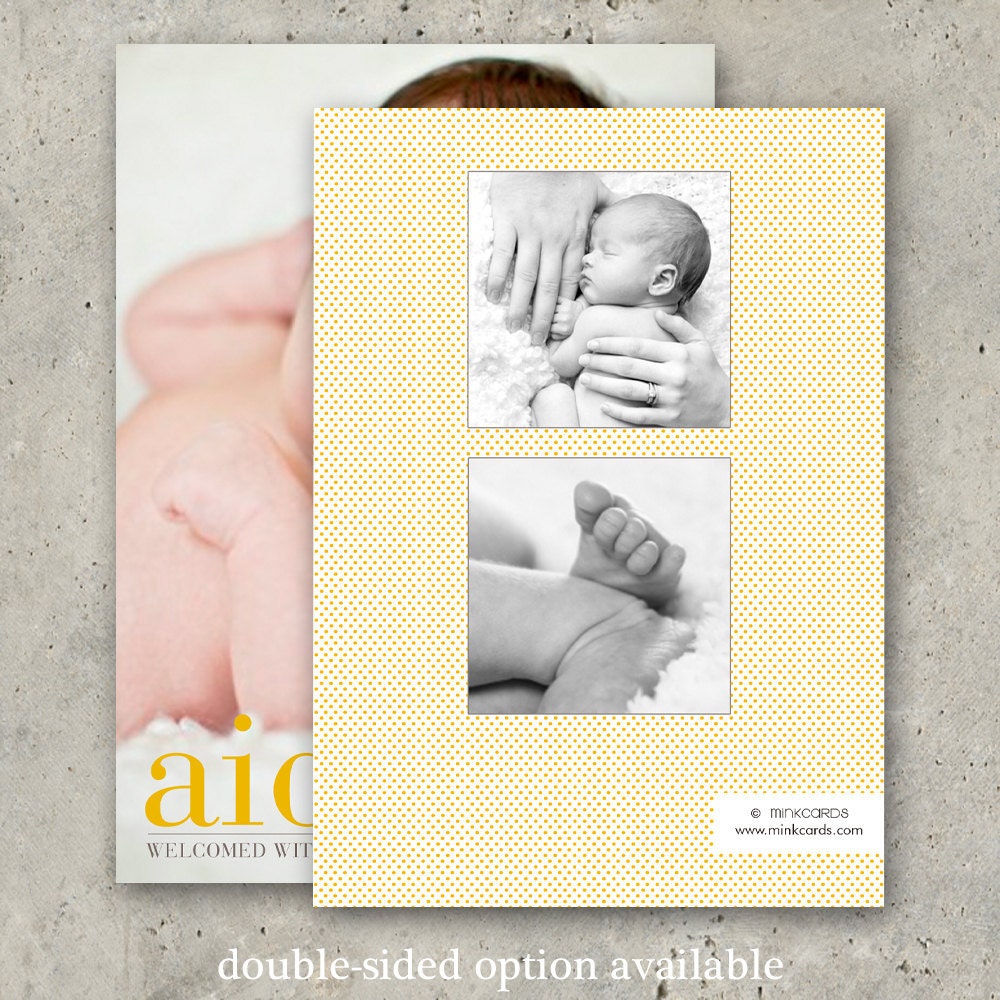 birth announcement baby boy or girl -  "Pretty Perfect"