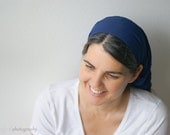 Prayer Veil -- Headcoverings for Modest Women -- Blue Crinkled