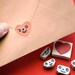 Hand carved Romantic heart face change rubber stamps set of 5