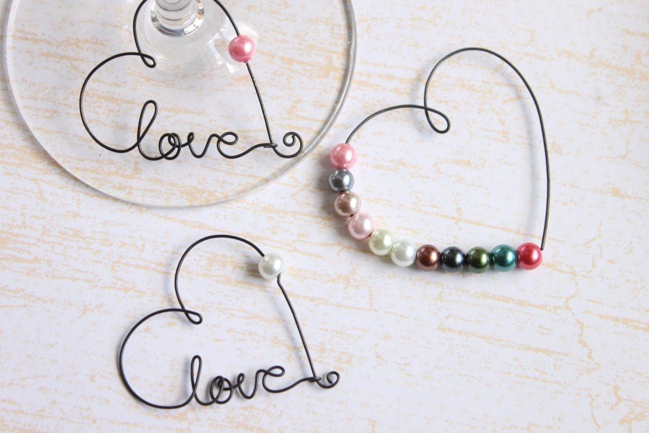 Personalized Wine Glass Charms - Wedding Favor Wine Glass Charms, Bridal Party Wine Glass Charms, Wedding Favor, Rustic Wedding Favor