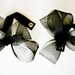 SALE Black Abstract Bow Ankle Cuffs