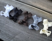Baby Boutique Bows-- Neutral Set of 5