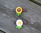 Crochet Flower Clip--PICK ONE