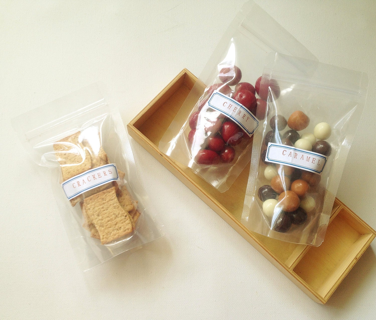 20 Crystal clear Stand Up Zip Pouches -Small size