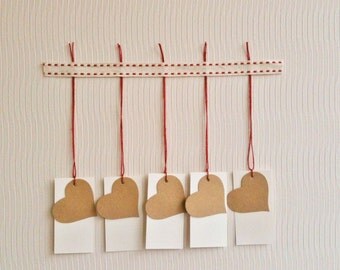 20 Gift tags with red twine