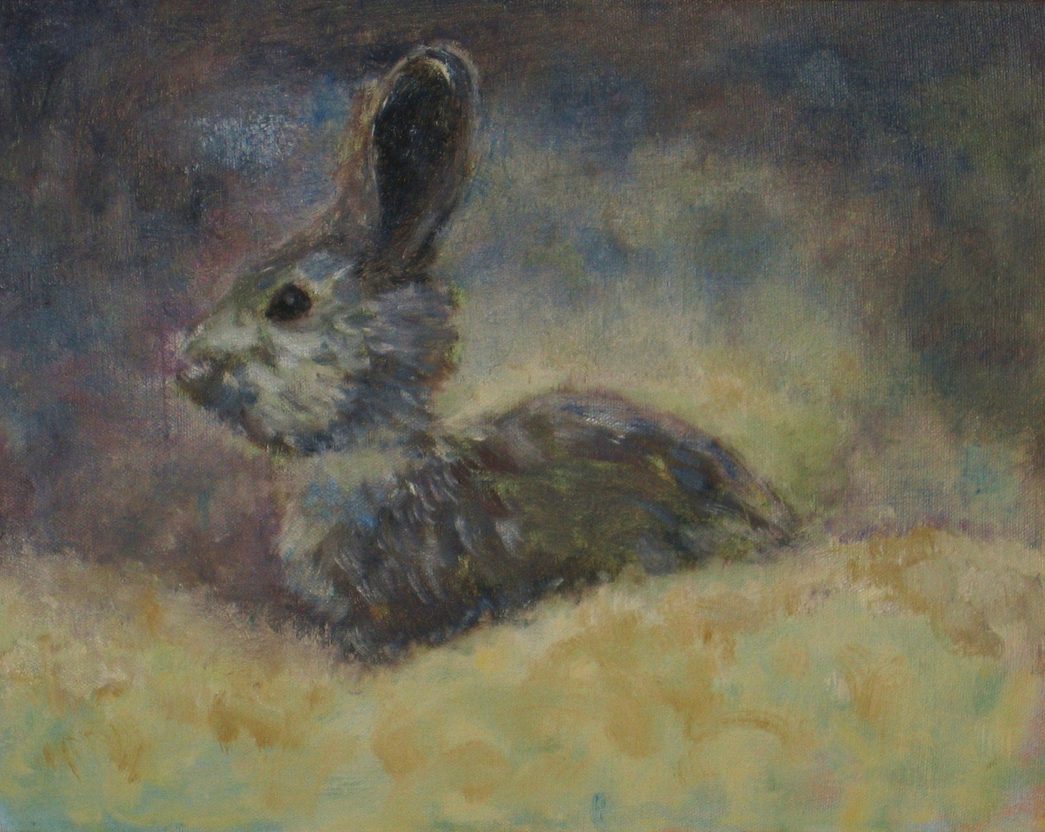 Bunny  Original Oil Painting  15 1/2 x 12