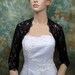 3/4 sleeve black lace bolero jacket bridal bolero bridal jacket bridal shrug wedding bolero wedding jacket wedding shrug