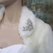 Sale - Ivory faux fur bolero jacket shrug Wrap FB004-Ivory - was 89.99